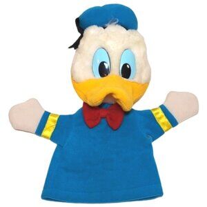 Vintage Disneyland Donald Duck Hand Puppet Plush Official Disney Toy Souvenir